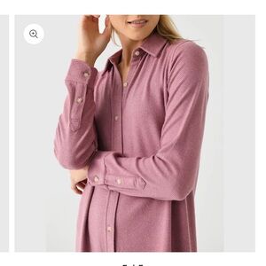 Faherty Mauve Long Sleeve Shirt